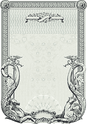 Engraving. Sample of ready-made form